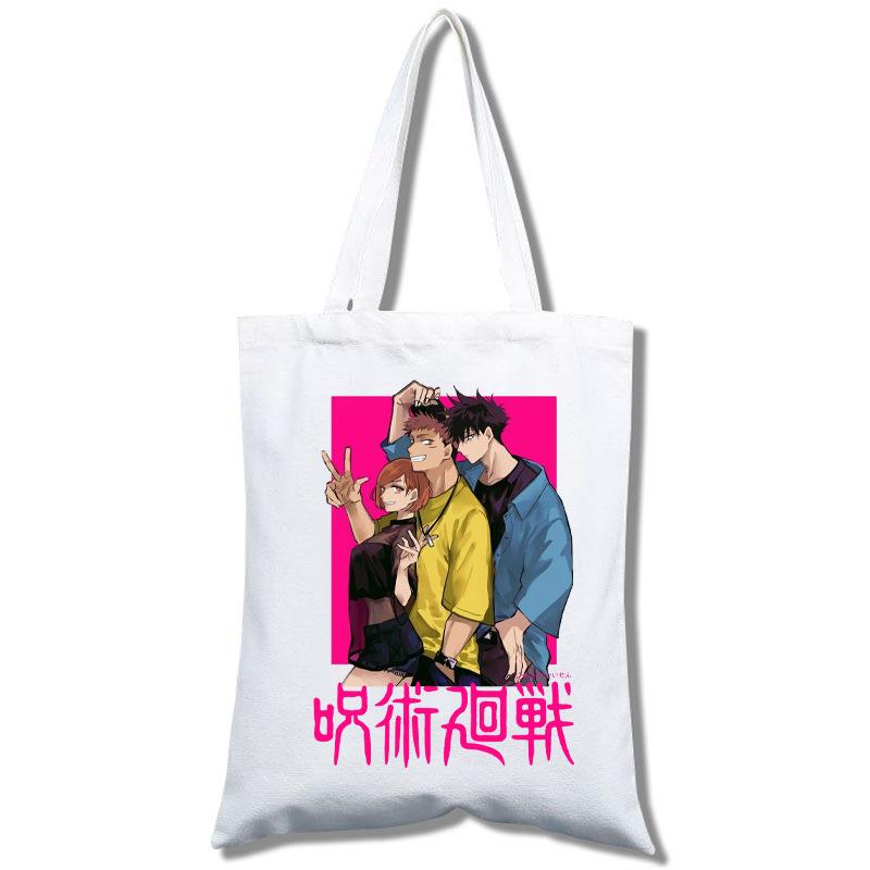 Jujutsu Kaisen Tote Bag Fashion Shopping Bag Portable Women'S Shoulder Bag