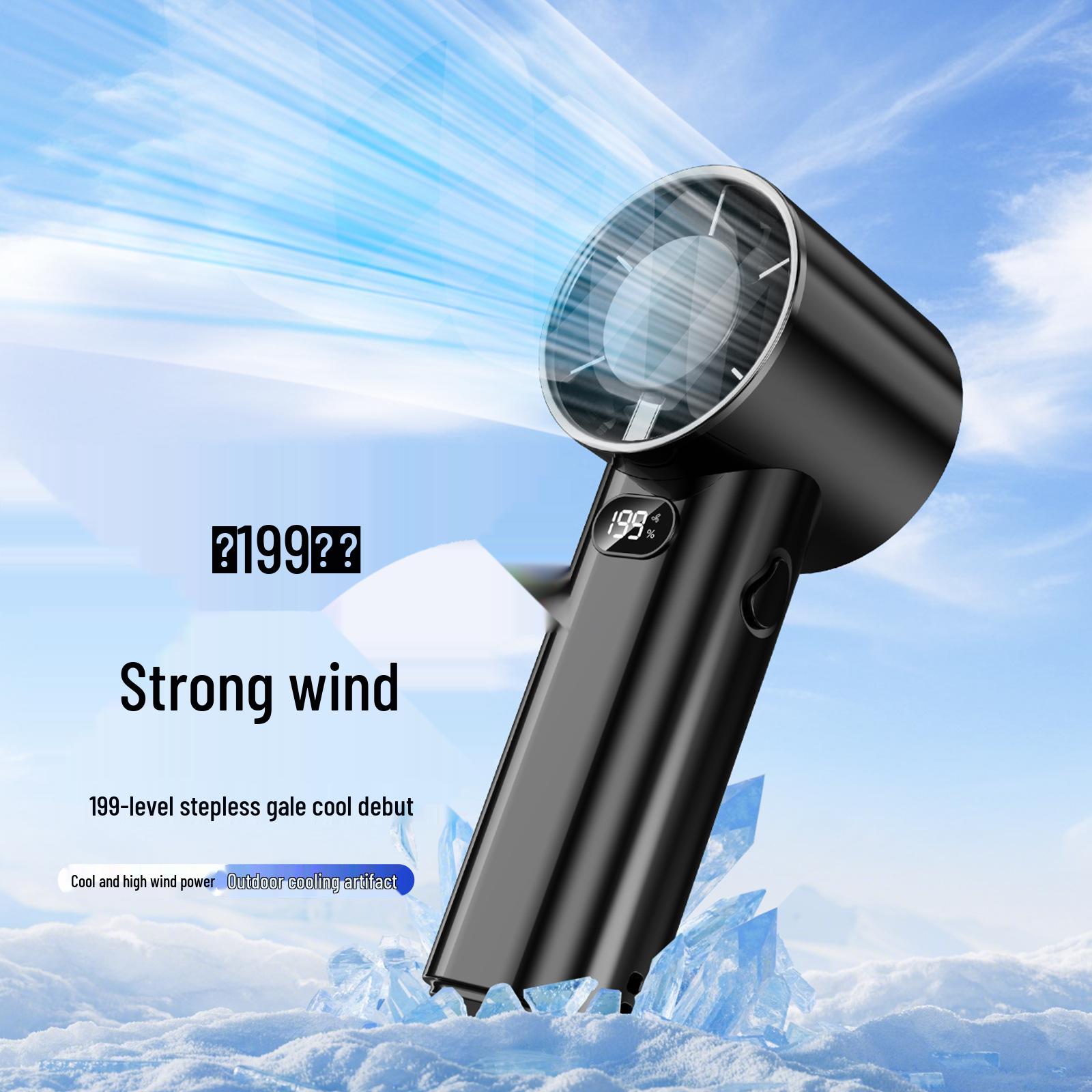 

Handheld High-Speed Cooling Fan with Ice Pack and USB Charge Black Standard