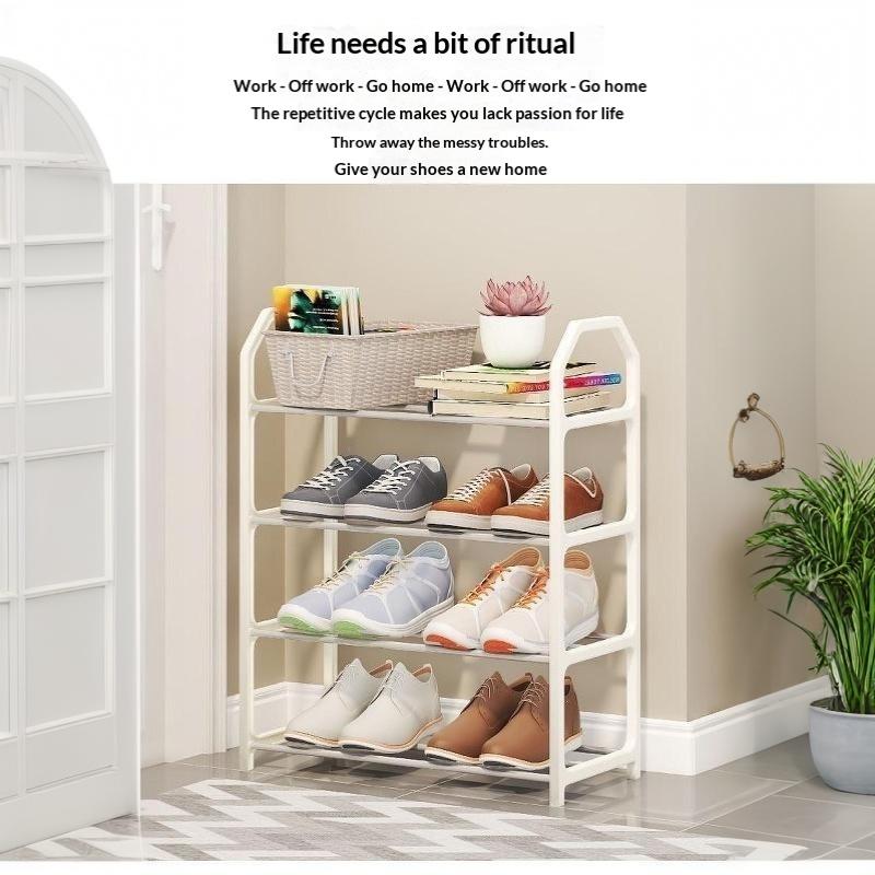 Space Saving Simple Shoe Rack Easy Installation Removable Shoe Shelf 4/5 Tiers Shoe Cabinet Dorm Accessories