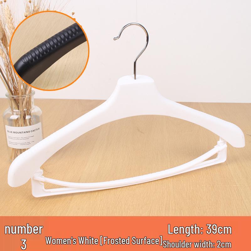 Wide-Shoulder Seamless Plastic Clothes Hanger Set for Suits and Overcoats