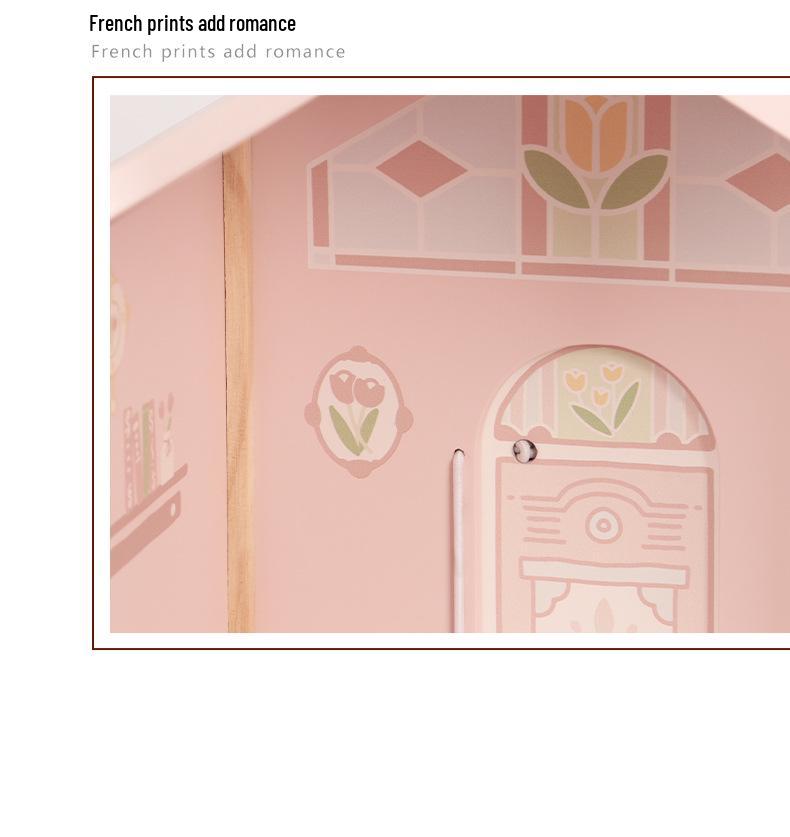 Kids' Wooden Dollhouse Castle Villa Playset - Perfect Birthday Gift