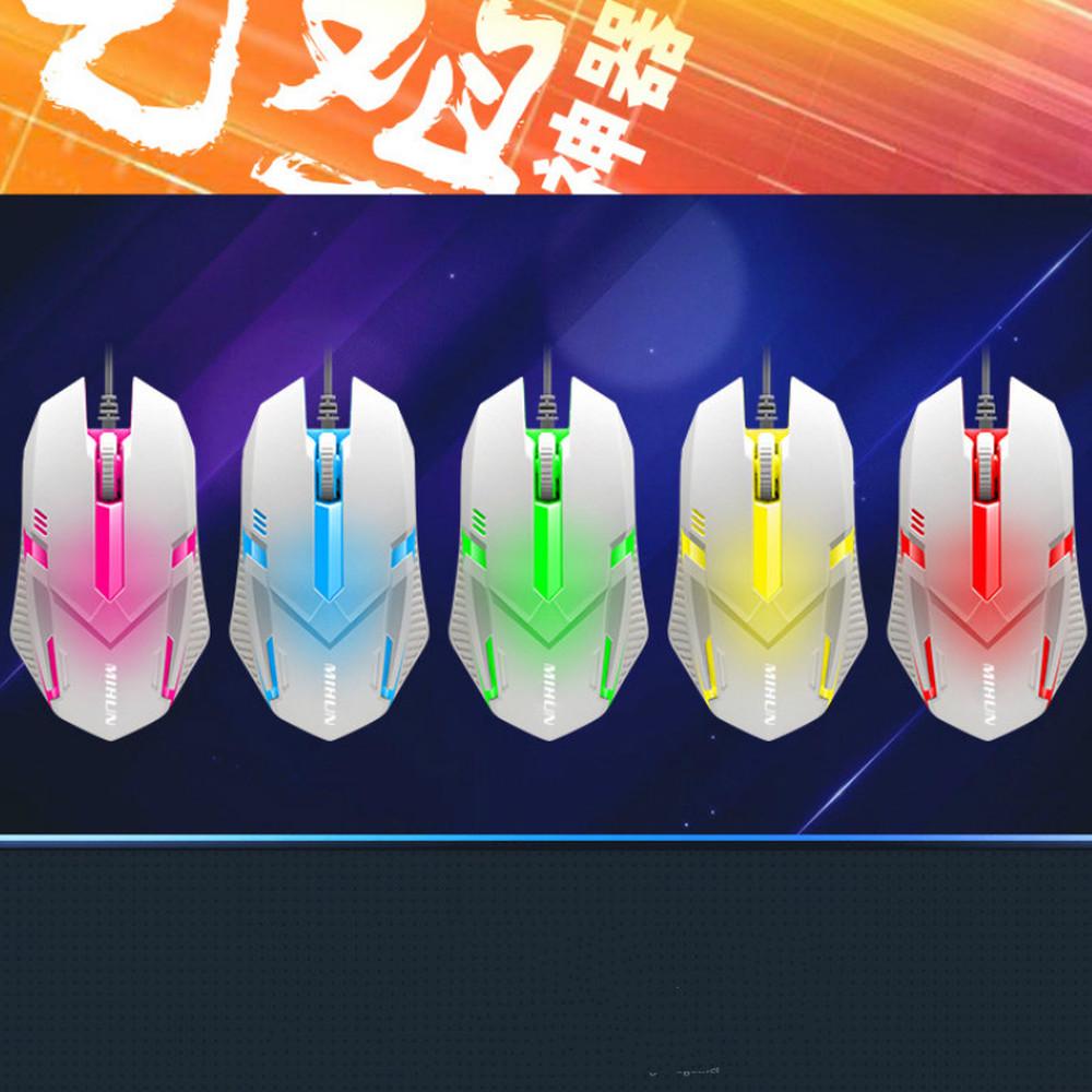 Computer Universal USB Luminous Wired Mouse Desktop DIY Installed Laptop Distribution Home Office