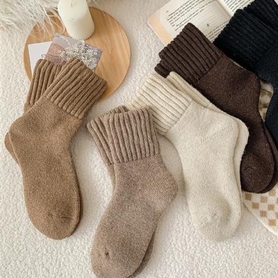 Calzini Invernali Unisex Caldi Calzini Crew Ispessiti a Coste Elasticizzati Casual Termici