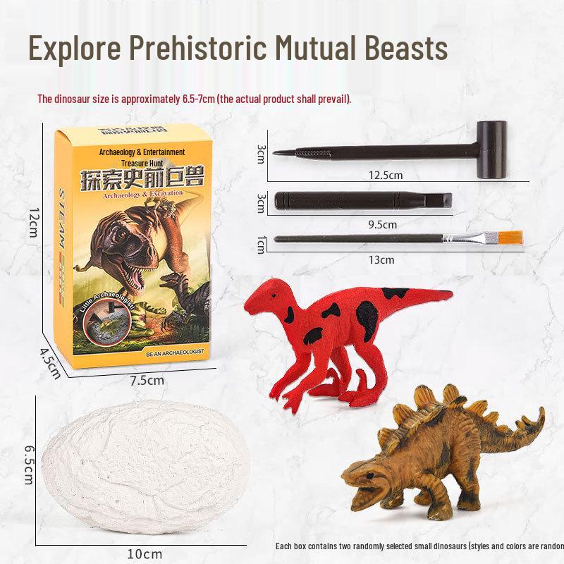 Children s DIY Archaeology Dinosaur Fossil & Gemstone Excavation Kit with Blind Box Bracelets featuring Giant Beasts & Marine Animals.