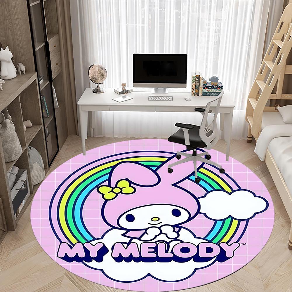 My Melody Sanrio Office Round Area Rug, Under Office Chairs Bedroom Living Room Home Decor A0908160