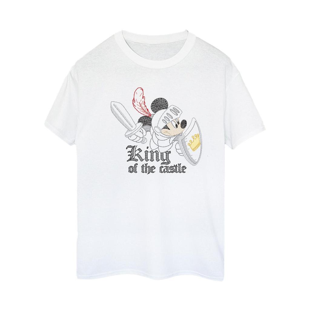 Disney Womens/Ladies Mickey Mouse King Of The Castle Cotton Boyfriend T-Shirt