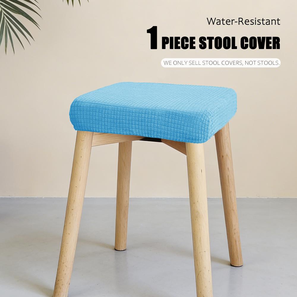 Jacquard Chair Seat Cover Elastic Rectangle Bar Stool Cover Elastic Chair Protector Removable Dust Covers Square Stool Covers