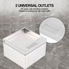 Embedded Socket Box Stainless Steel Dual Outlets Universal Desktop Floor Power Socket AC250V 4000W