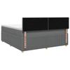 Box Spring Bed with Mattress Dark Gray 140 x 190 cm Fabric
