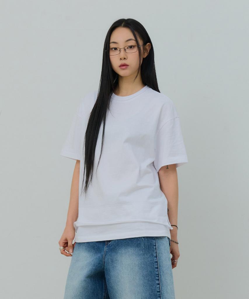 Desiledeu Layered Short Sleeve T-Shirt-Fbsk5804D01