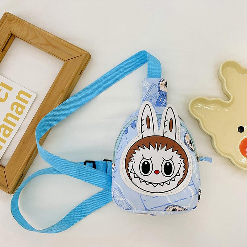1ks Dětská kreslená taška přes hruď Labubu Velkokapacitní batoh Vodotěsný Kawaii Hnědé monstrum Děti Roztomilá taška přes rameno