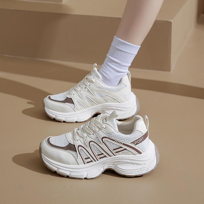 2025 New Women's Shoes Autumn Trendy Brand Women's Thick Sole Increased Casual Flow Reflective Sports Running Trendy Shoes