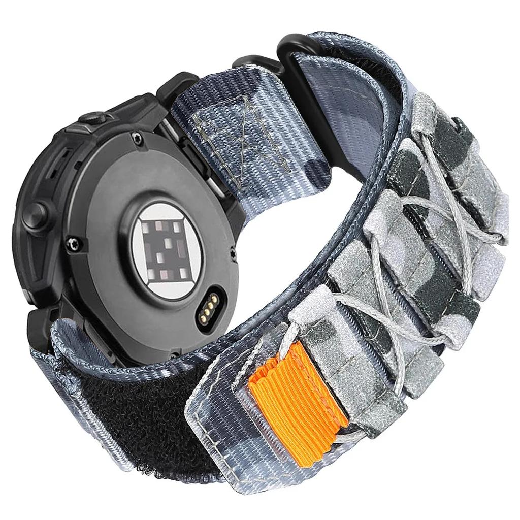 22mm 26mm Nylon Loop Strap for Garmin Fenix  7 6 Pro 7X 6X Pro 5X 5X Plus Epix Pro/Tactix SmartBand Bracelet Watch Accessories