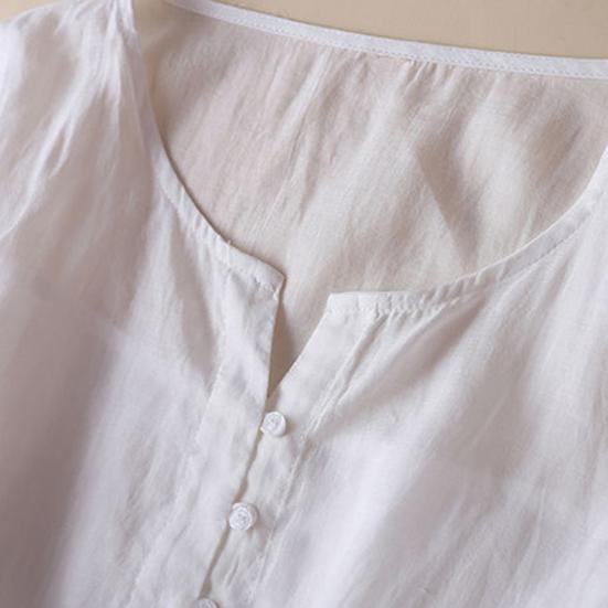 Summer Retro Ethnic Style Embroidery Print Midi Dress O-neck Long Sleeve Buttons Half Placket A-Line Mid-calf Length Casual Dress