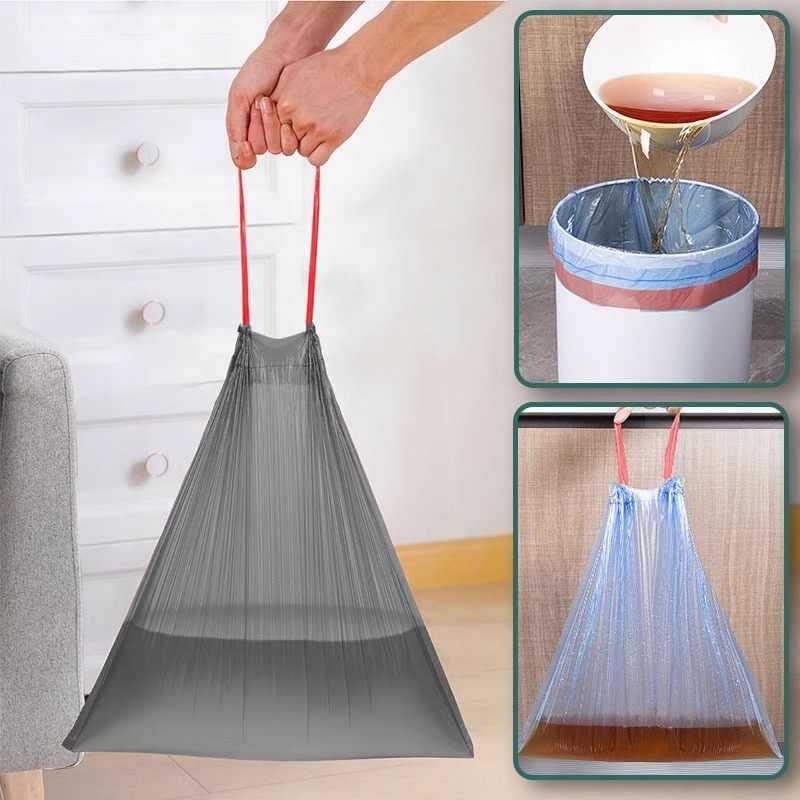 Large Thickened Handheld Drawstring Trash Bags for Kitchens, Dorms, Offices, and Home Use - Disposable Cleaning Bags