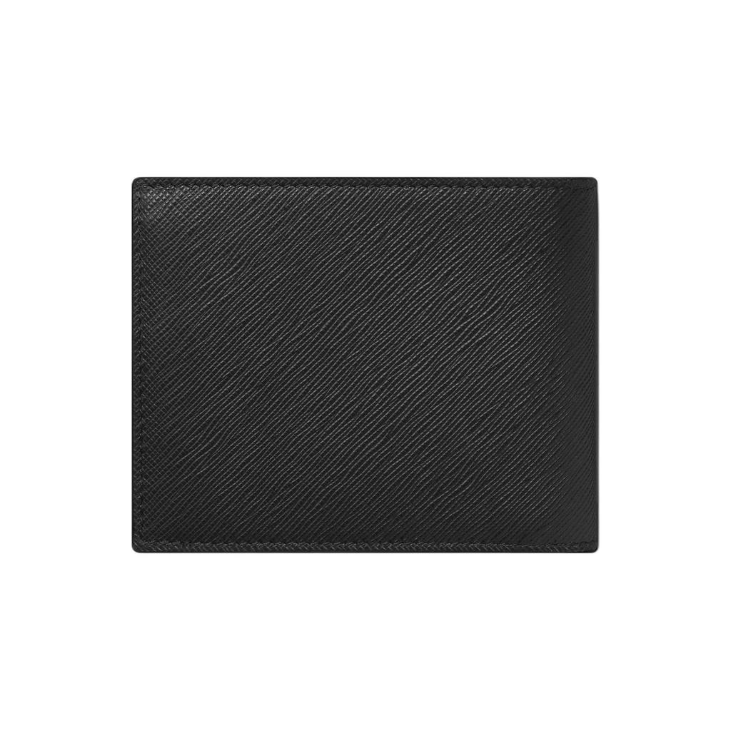 Montblanc Brand Print Solid Color Six Card Slot Leather Wallet Men Wallet Black 130315