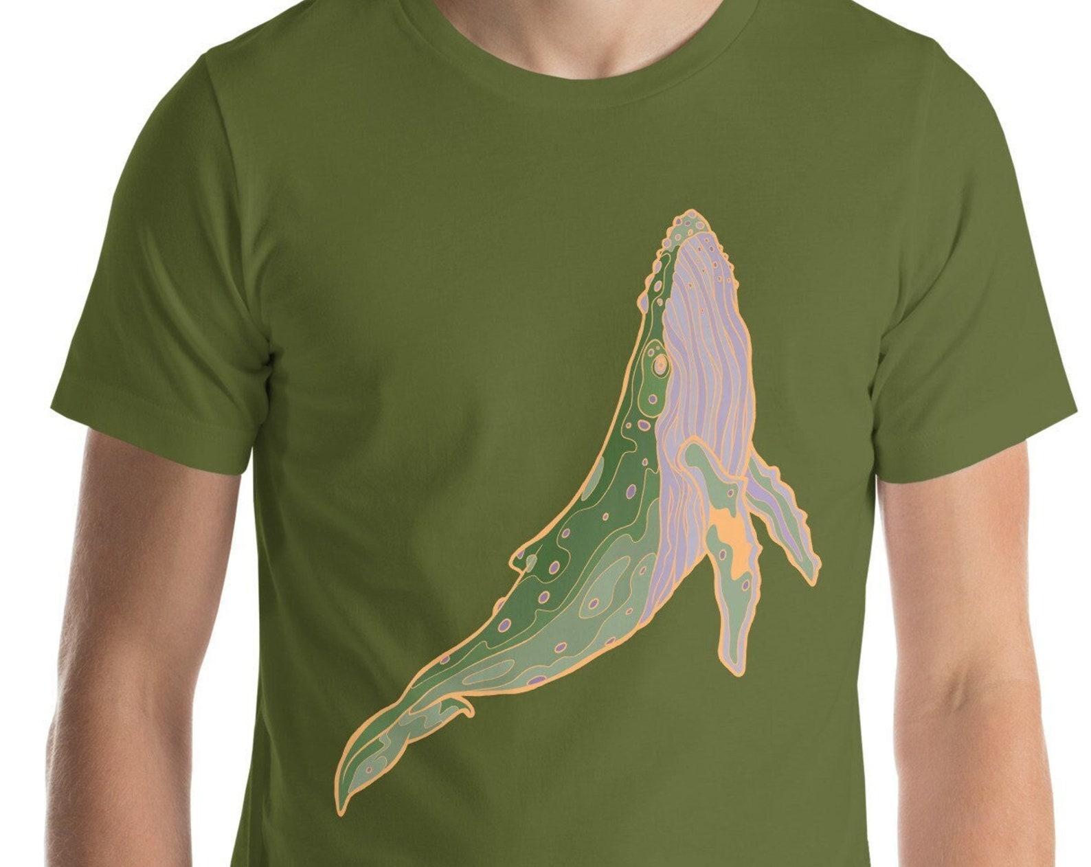 Humpback Whale Shirt, Marine Life, Ocean Lover Tee L
