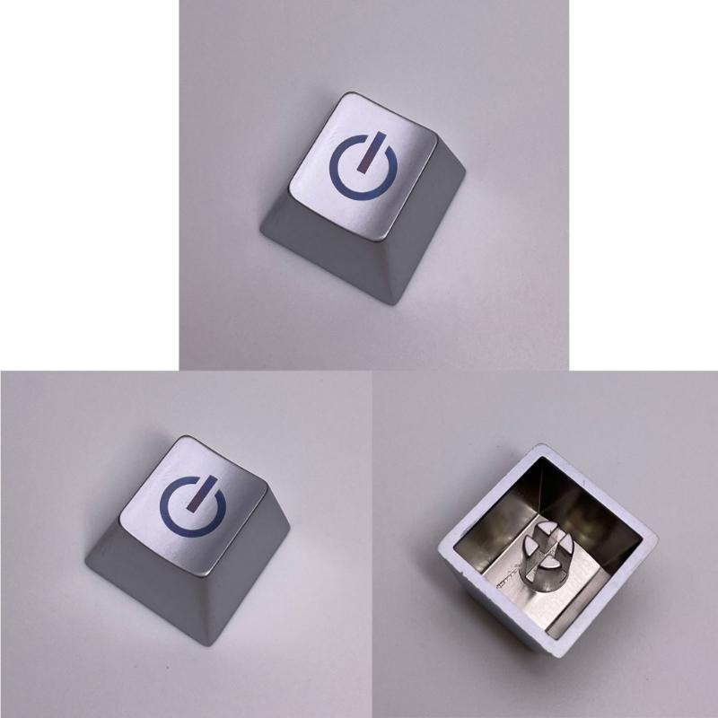 Zinc Alloy Keycap Metal ESC Keycap with Engraved Power Switching Sign For Mechanical Keyboards Customization