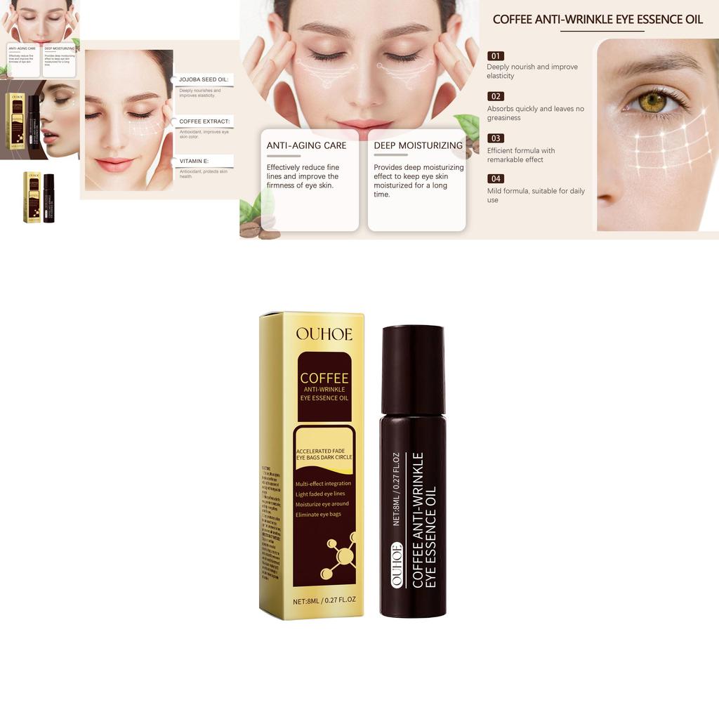 Ouhoe Caffeine Eye Serum Gentle Hydrating Firming Cream For Soft Moisturizing Treatment