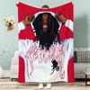 King Rapper Von Throw Lightweight 240G Flannel Blanket Soft Skin-Friendly For Summer Cooling