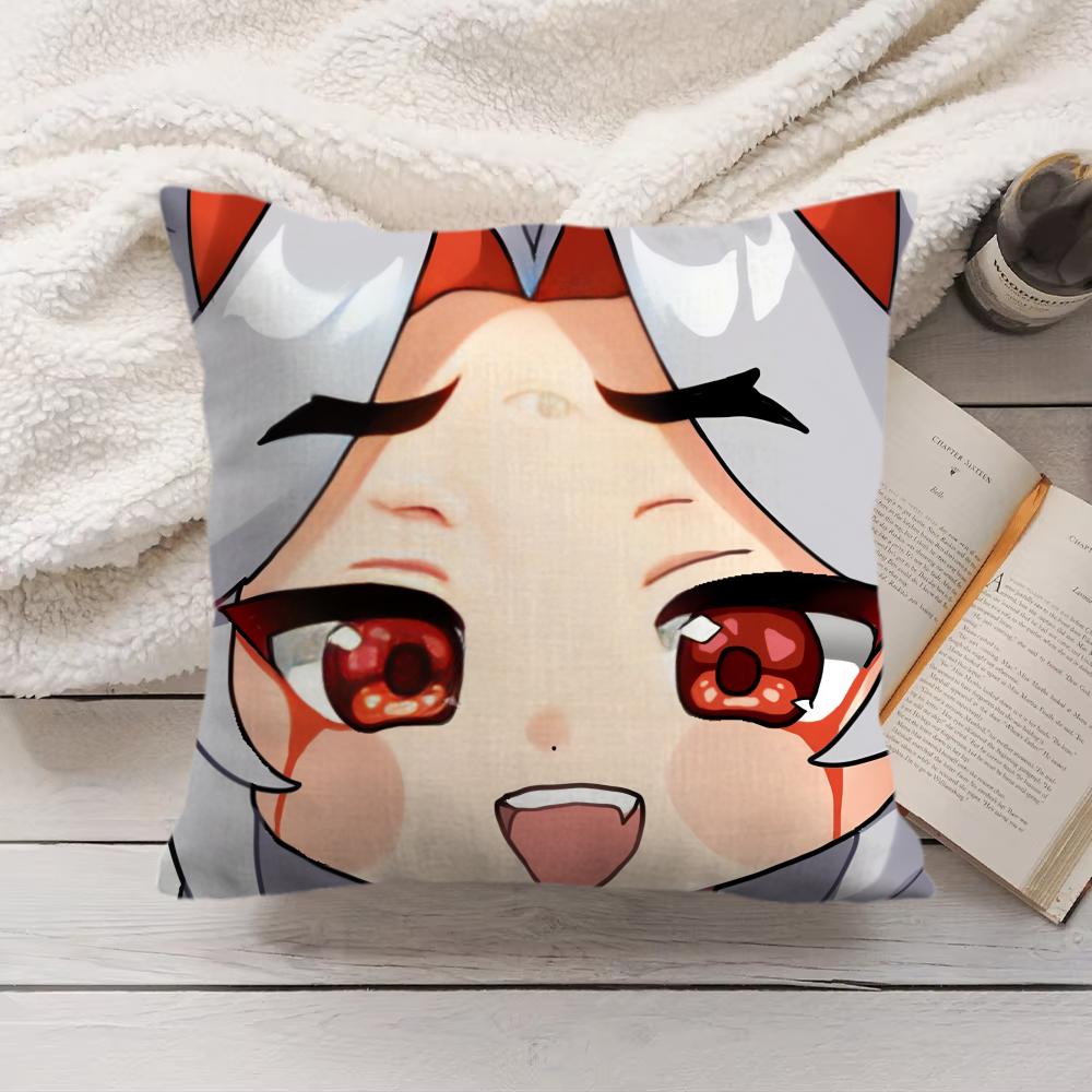 Arataki Itto Cute Genshin Impact Cushion Cover Silky Short Plush Invisible Zipper Dustproof Sofa Pillow Case For Home Decor