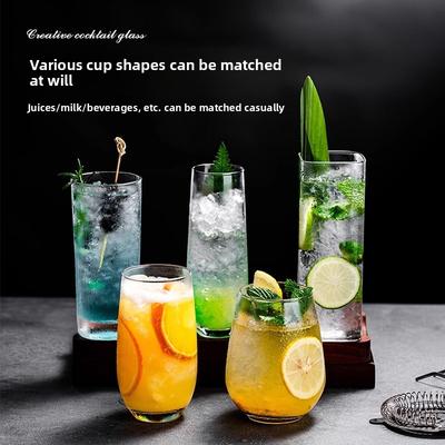 Kreative Hochwertige Glasbecher, Barzubehör Cocktailglas, Fruchtsaft Kaltgetränk Schaumwein Glas, Mojito Weingläser
