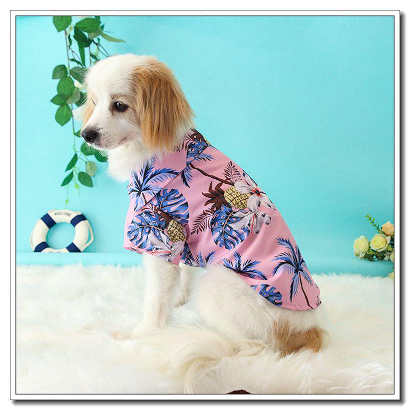 Breathable Hawaiian Pineapple Shirt for Small, Medium, and Large Dogs