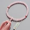 Buddhist Altar Buddhist Prayer Rose Quartz and 7mm Silk Prayer Bead Suitable for All Kyoto Certificate Included [Takita Shop] Women's Beads, Agate,