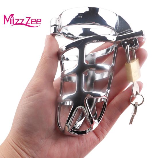 Mizz Zee Penis Pečlivé zpracování Zařízení pro cudnost Leštící zařízení pro muže z nerezové oceli