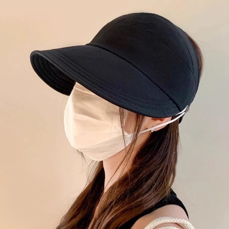 Sun Protective Ponytail Hat for Girl Women Sunproof Hat Sport Beach Hat Breathable Outdoor Baseball Hat Camping Visor Hat