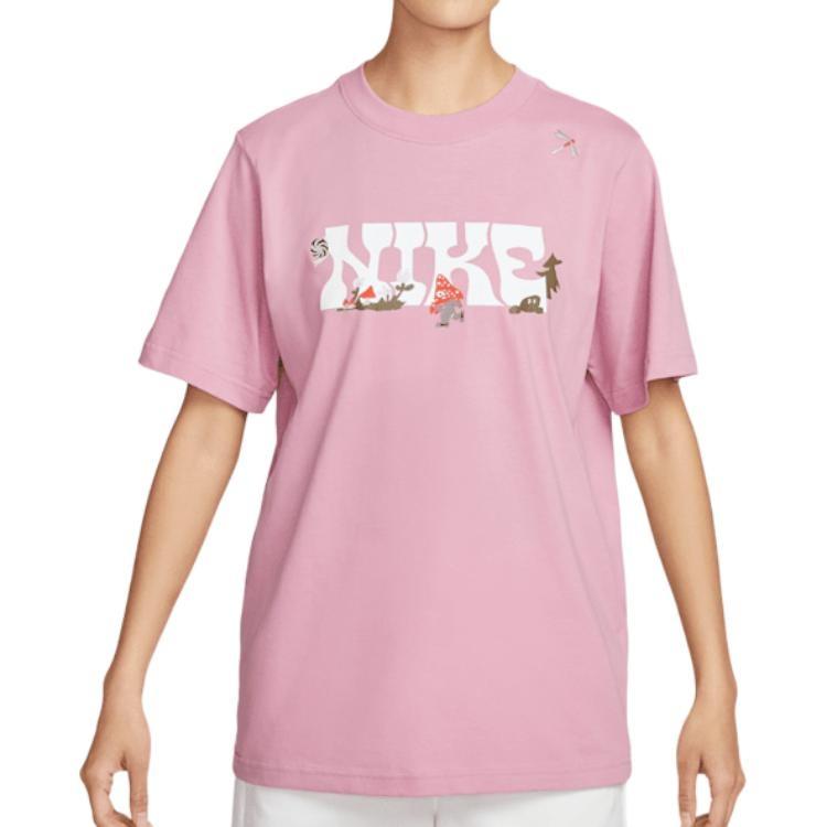 (WMNS) Nike Sportswear Graphic T-shirt Asia Sizing 'Pink' Women's IF0607-668