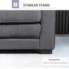 Sleeper Sofa Folding Sofa 2-Seater Fabric Sofa Sofa Bed Sofa with Sleep Function Sofa Set Linen-Touch Rubberwood Gray 147.5 x 75 x 85 cm