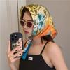 71 Small Square Scarf Silk Scarf Retro Three-dimensional Letter Printing Silk Scarf Women's New Professional Scarf Satin Scarf