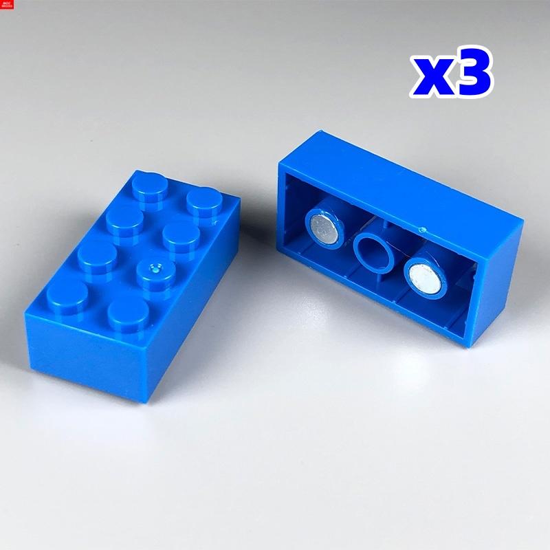 MOC Bricks Fridge Refrigerator Magnetic Brick 2x4 1x2-2x2 Sticker Educational Building Blocks Toys For Children Xmas Gifts