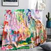 1 pièce Couverture Flanelle Imprimée Winx Club, Haute qualité Toutes Saisons, Décoration Maison, Chaleur et Confort, Parfait pour les Cadeaux de Noël