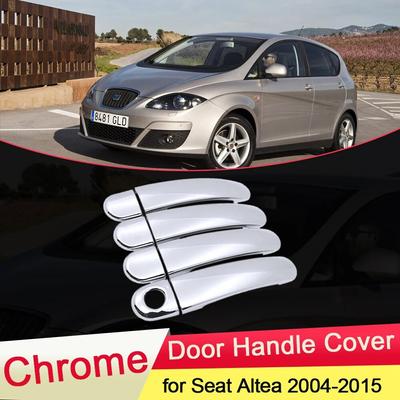 Dla Seat Altea 2004 2005 2006 2007 2008 2009 2010 2011 2012 2013 2014 2015 Chromowany Listwa Nakładki Klamki Drzwiowej Zamek Akcesoria Samochodowe