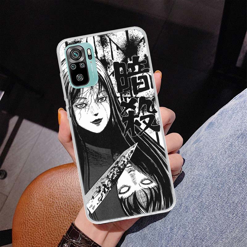 Horror Comic Junji Ito Tomie Tees Cover Phone Case For Xiaomi Redmi Note 10 Pro Max 10S 9 9S 9T 8 8T 11T 11S 11 5G 11E 7 6 5 4X
