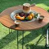 Outdoor Folding BBQ Fire Pit & Tea Table