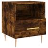 Vidaxl Bedside Table, Smoked Oak, 40X35X47.5 Cm