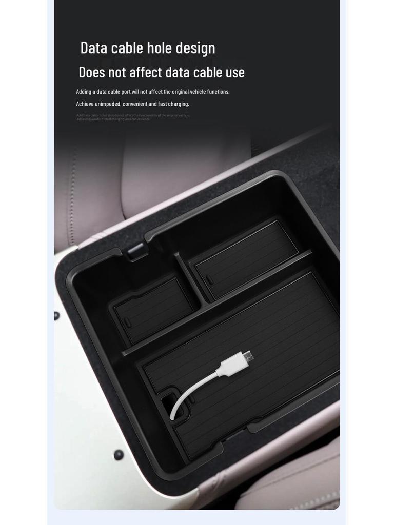 Compatible Armrest Box Storage for 25 BYD Han Models - Center Console Organizer EV Accessories