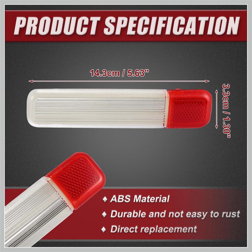 Pair Interior Door Panel Courtesy Light Lens Cover Warning Light Lamp Housing for Chevrolet Silverado for GMC Sierra 2001-2006 Clear White 15021517