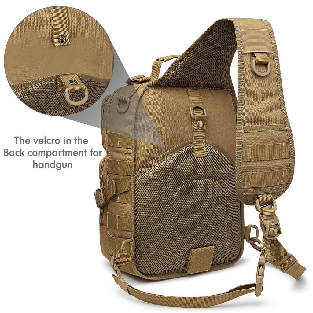 G4Free Body Military Tactical Crossbody Waterproof Chest Bag for and Tactical MOLLE Compatible One-Shoulder Bag, Bag, Bag, Lightweight, Durable,