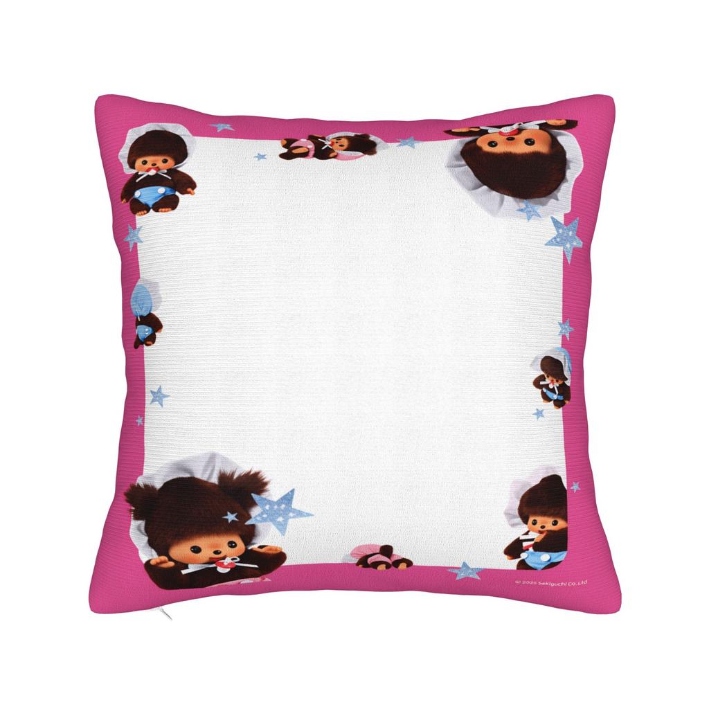 M-Monchhichis Pillowcases  Novelty Pillow Case For Sofa Car Home Decor Graphic Pillow Cover