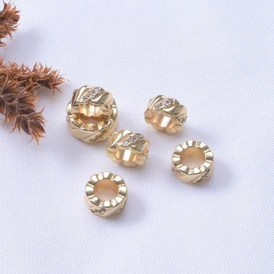 14K Gold-Filled Zircon Spacer Beads for DIY Jewelry Making