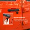 Timilge Magnetic Keyhole Cover 2018-2023 Wrangler JL JT Door Lock Protector Cover Door Security Accessories (Black Flag)