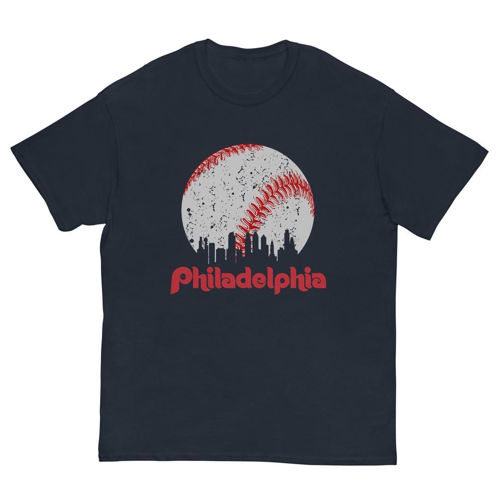 Vintage Philadelphia Skyline Retro Philly Cityscape Tshirt S