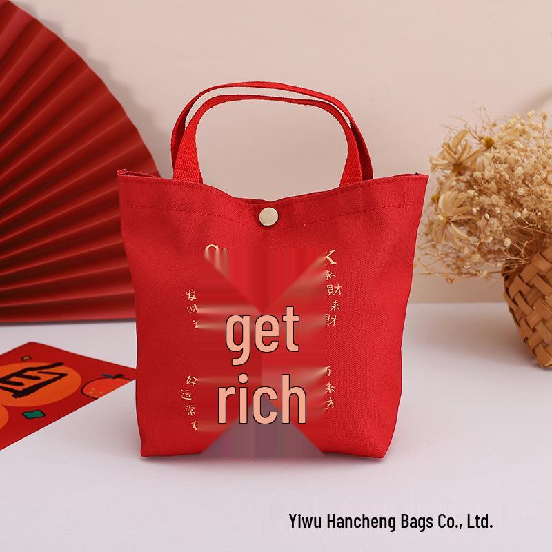 Get Rich Canvas Tote: Chic Bridesmaid, Candy, Wedding Gift Bag with Luxurious Feel