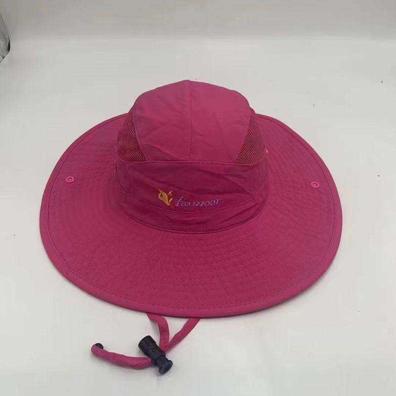 

Hatty Summer Outdoor Breathable Sun Protection Sun Hat Quick-Drying UV Protection Rounded Hat Bucket Hat 010/051 fox -- rose Red One size