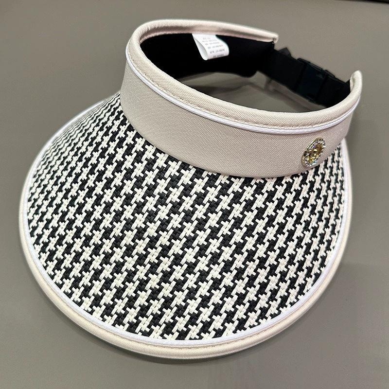 Sunscreen Hat Summer Female Sunshade UV Protection Empty Top Vinyl Shell Hat Large Brim Sunshade Face Outdoor Cycling Hat