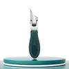 Stainless Steel Nail Clipper Curved Blade Toenail Clippers for Thick Nails 3-Piece Kit with Glass File & Case Ergonomic Non-Slip Grip Nail Clippers